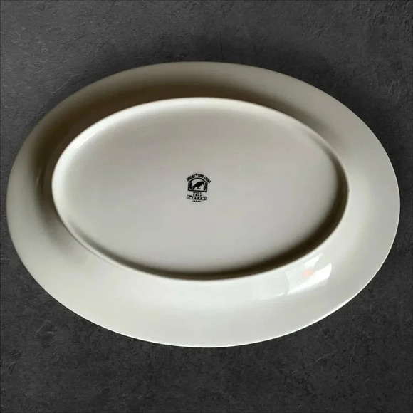 SHELBY Vintage Fine China Ivory Serving Platter Japan TARA Oblong 14.25"X10.75" - Picture 2 of 8